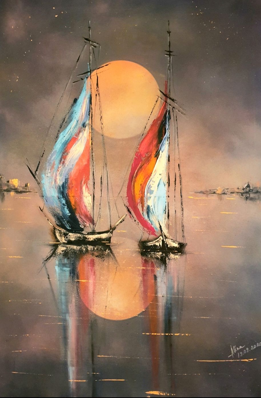 ArteDiAlina.com painting: Far from the unchained world